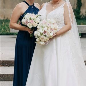 David’s Bridal Marine Color Bridesmaid Dress
